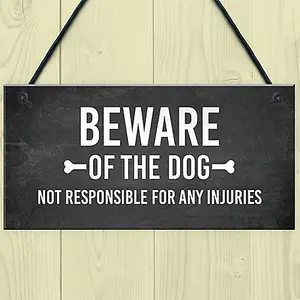 Red Ocean Funny Beware Of The Dog Sign Hanging Plaque Garden Shed Fence Plaque Dog Gift