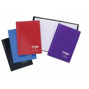 Tiger Casebound A7 Notebook Purple/Blue/Black/Red (One Size)