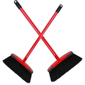 2x Soft Brooms and Long Handle Indoor Sweeping Brooms Ideal For Hard Floors