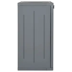 Berkfield Garden Storage Cabinet Grey 65x45x88 cm PP Rattan