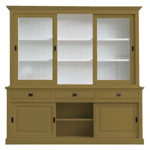 Anneros Display Cabinet Green Brown