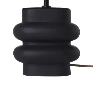 Beliani Boho Ceramic Table Lamp Black JUDY