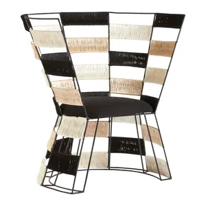 Fusion Beige And Black And White Chair