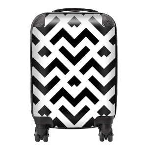 Black And White Abstract Pattern Suitcase - Mini Cabin