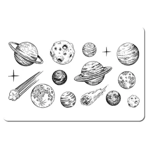 Set of space objects planets, stars (Placemat) / Default Title