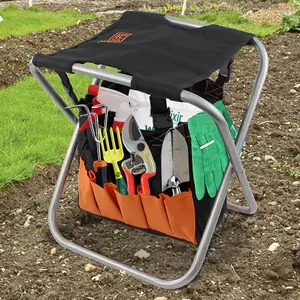 BLACK+DECKER FOLDING GARDEN STOOL AND TOOL TIDY