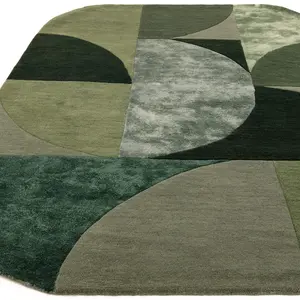 Forest Abstract Wool Handmade Luxurious Modern Geometric Rug For Living Room and Bedroom-200cm X 300cm