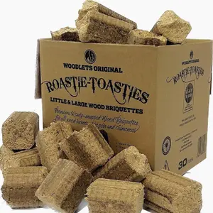 Roastie-Toasties 100% Natural Wood Stove BBQ Chimenea Burner Fuel Log Briquettes 30L