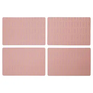 Maison by Premier 4Pc Frosted Deco Pink Placemats