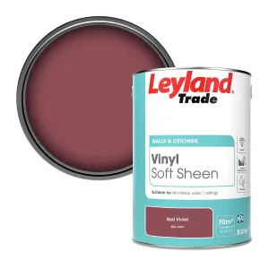 Leyland Trade Vinyl Soft Sheen Walls & Ceilings Emulsion Paint Red Violet (RAL 4002) - 5L