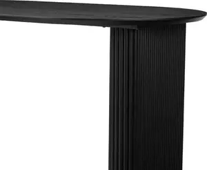 DUSK Hattie Panel Oval Dining Table - Black