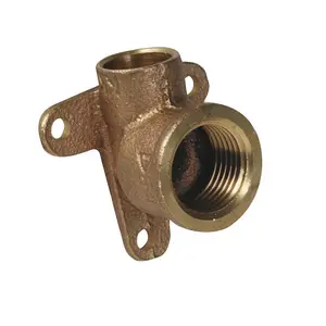 Plumbsure Compression 90° Wallplate Pipe elbow (Dia)15mm 15mm