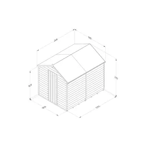 8x6 Wooden Overlap Apex Shed - No Window