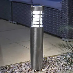 Smart Garden Orion Stainless Steel Solar Stake Bollard Post Light Super Bright