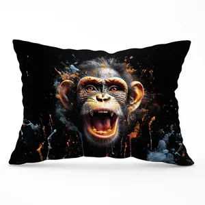 Monkey Face Splashart Cushions 33cm x 48cm