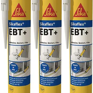 Sika Sikaflex EBT+ Adhesive, Sealant and Filler, Beige, 300 ml (Pack of 3)