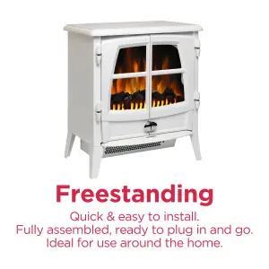 Dimplex Jazz 2kW White Electric Stove (H)597mm (W)510mm