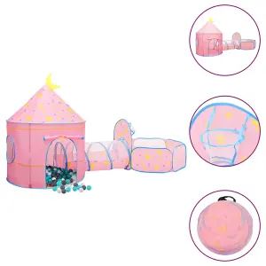 Berkfield Children Play Tent with 250 Balls Pink 301x120x128 cm