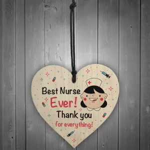 Thank You Gift For Nurse Wooden Heart Gift For Him or Her Volunteer Gift Keepsake