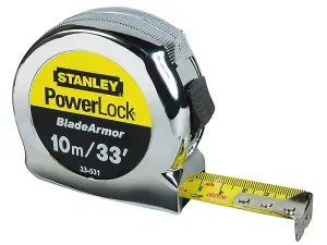 Stanley Powerlock 10m 33' Tape Measure Blade Armor 0-33-531 STA033531