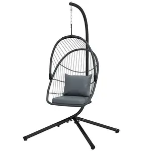 Single Egg Chair, with Steel Frame Stand