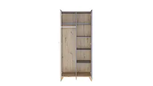 MOOD-01 Modern and Spacious Hinged Door Wardrobe - Stylish and Functional Bedroom Furniture (H)1870mm (W)85c0mm (D)510mm