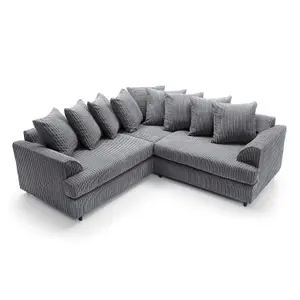 Ferguson Corner Sofa Grey Cord