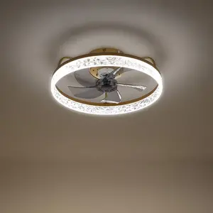 Kappa 48cm Ceiling Fan with LED Lights Gold