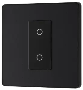 BG Evolve PCDMBTDM1B Matt Black 1 Gang 200W Dimmer-Black Insert