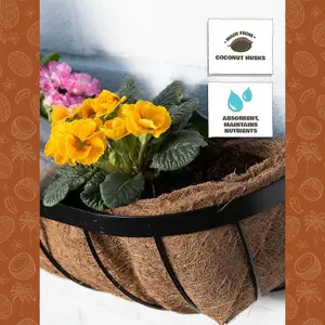 COCO & COIR Trough Liner  60cm  24 inches  3 pack  Long Coir Liners for Long Planters and Wall Baskets Outdoor