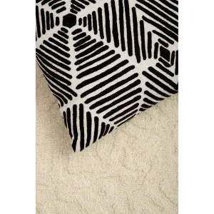 Bosie Ozella Black And White Square Cushion