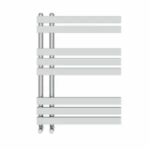 Rinse 800x600mm Flat Panel Bathroom Heated Towel Rail Radiator Chrome