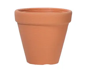 URBNLIVING 40cm Height Round Plastic Terracotta Plant Pot Flower Planter Garden Indoor Outdoor Gro Stone Clay Look