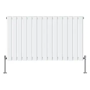 Right Radiators 600x1020 mm Horizontal Single Flat Panel Designer Radiator White