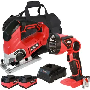 Excel 18V Cordless Twin Pack with 2 x 5.0Ah Batteries & Charger in Bag EXL5125