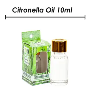 Citronella Oil 10ml Natural Insect Repellent, Summer Evening  6cm Clear