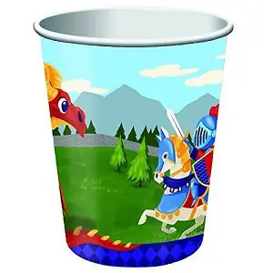 Creative Party Medieval Prince Paper Party Cup (Pack of 8) Multicoloured (One Size)