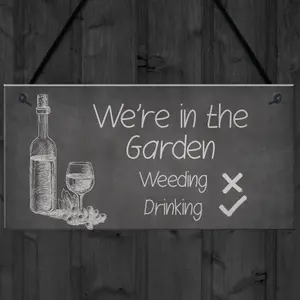 FUNNY Garden Sign Hanging Summerhouse Shed Plaque Welcome Sign Home Decor