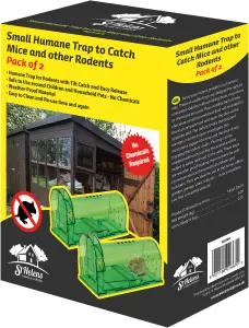 Pack of 2 Indoor Outdoor Small Humane Mice Mouse Rat Rodent Trap Catcher Cage