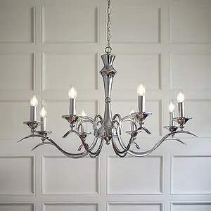 Luminosa Kora 8 Light Chandelier Chrome Finish, E14