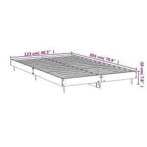 Berkfield Bed Frame High Gloss White 120x200 cm Engineered Wood