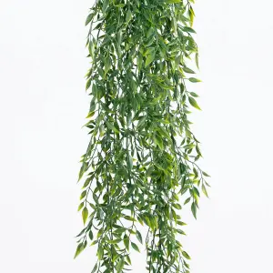 Blooming Artificial - 80cm / 2.5ft Green Fake Bamboo Hanging Bush Multi-Pack