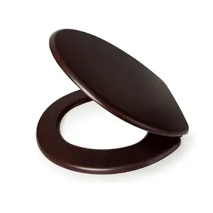 Wooden Toilet Seat Mahogany Brown