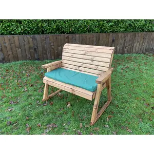 Deluxe Rocker Bench With 1 x Bench Cushion Green , 1 x Scatter Cushion Green , 1 x Standard Cover