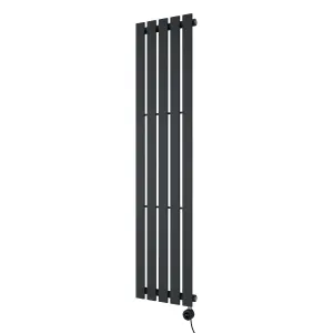 Agadon Lola Electric Designer Panel Radiator 1600 x 376 mm Textured Anthracite - 700 W Smart Heating Element