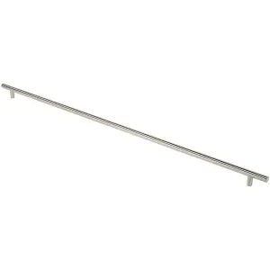 Straight T Bar Pull Handle 1800 x 30mm 1630mm Fixing Centres Satin Steel