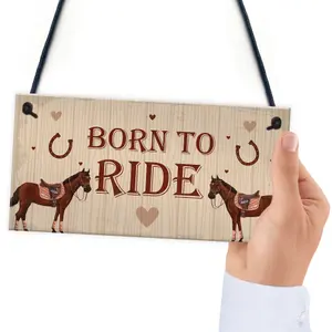 Red Ocean Horse Sign For Stable Hanging Plaque Horse Sign Funny Birthday Xmas Gift For Horse Lover