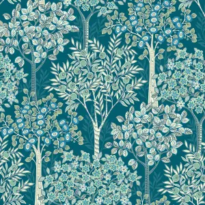 Galerie Mulberry Tree Teal Grove Wallpaper Roll