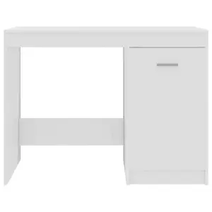 Berkfield Desk High Gloss White 100x50x76 cm Engineered Wood