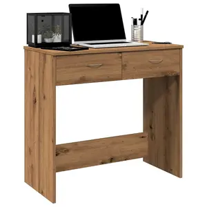 Berkfield Desk Artisian Oak 80x40x75 cm Engineered Wood